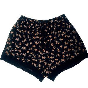 Floral Drawstring Pajama Shorts Women's Size Small
